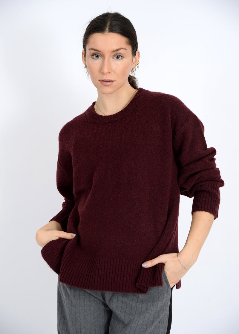 Waverly Crew Neck | Maroon