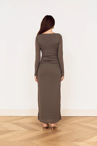 Lunar Tie Detail Midi Dress