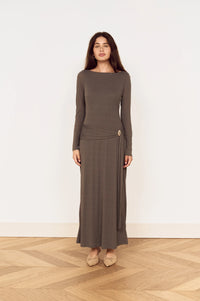 Lunar Tie Detail Midi Dress