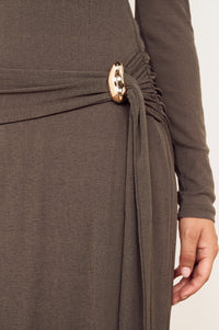 Lunar Tie Detail Midi Dress