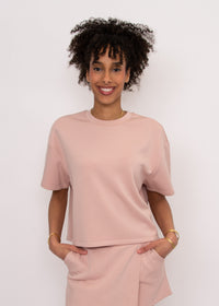 Tess Soft Knit Tee | Shell Pink