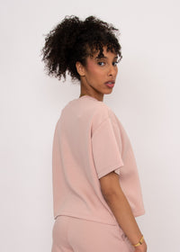 Tess Soft Knit Tee | Shell Pink