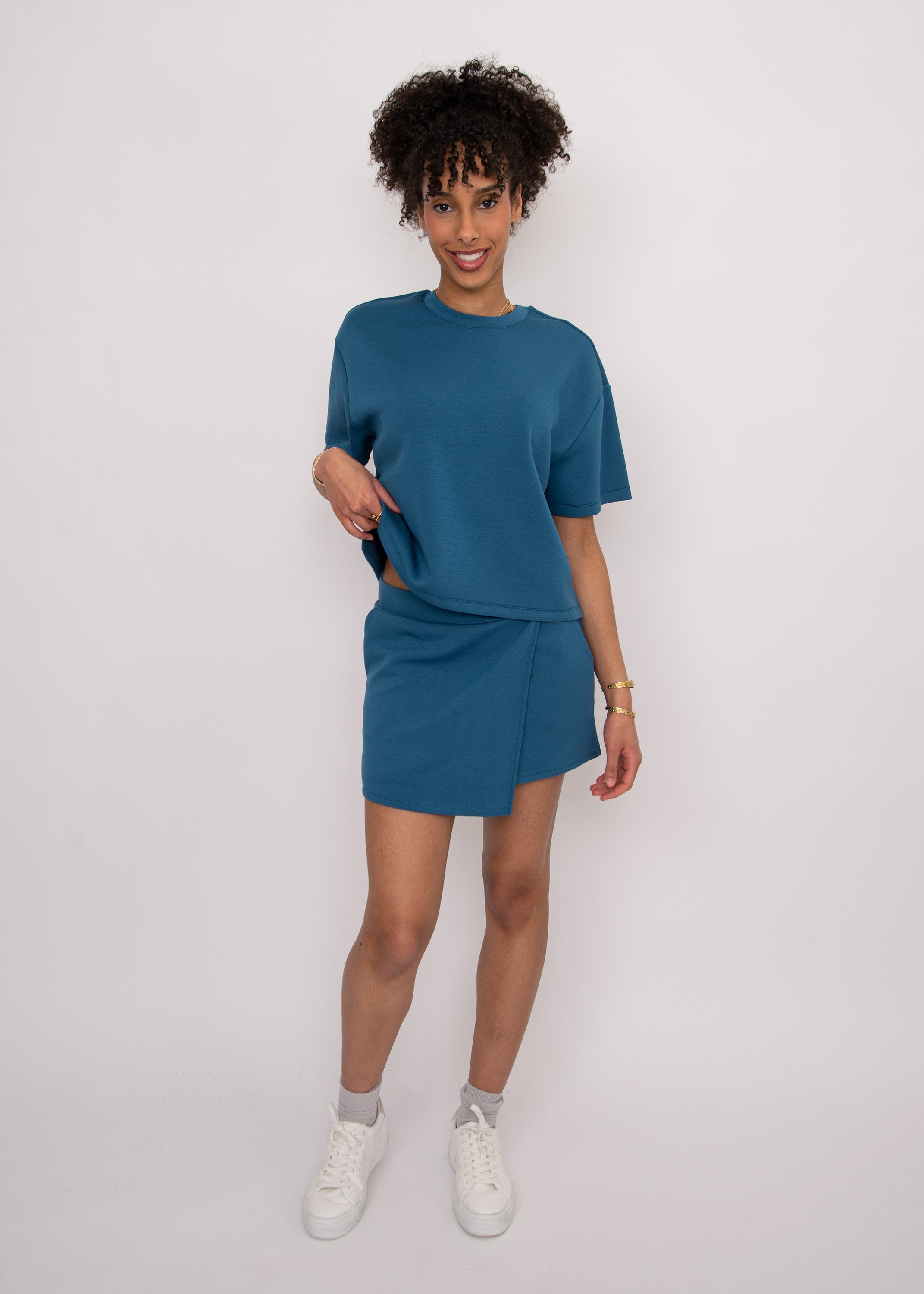 Starry Soft knit Skort | Border Blue