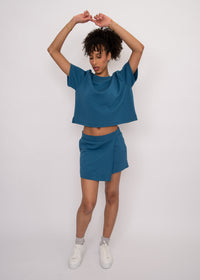 Starry Soft knit Skort | Border Blue
