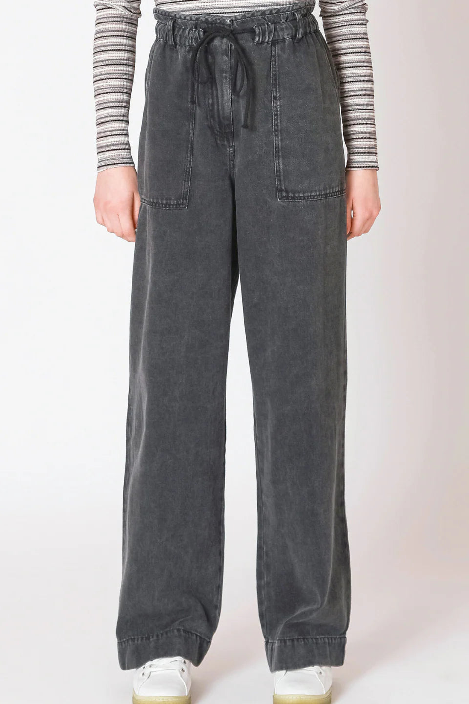 Andie Denim Pant in Washed Black