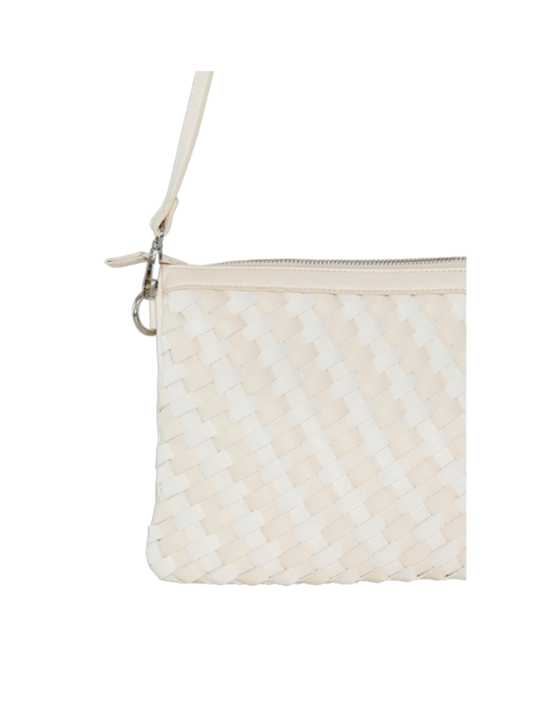 Bag08CB Crossbody Bag in Milk Creme Metallic White