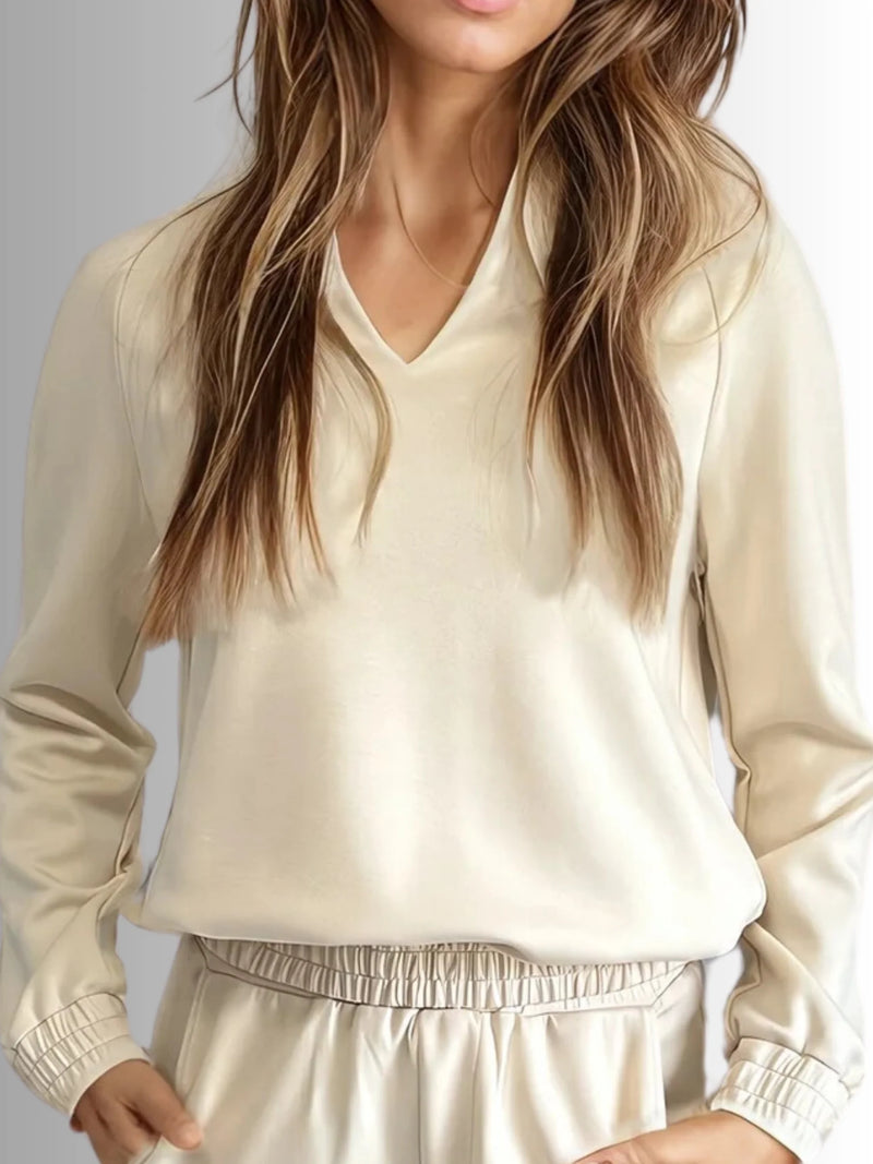Lana Short Set in Ivory | Luxeflow Fabric