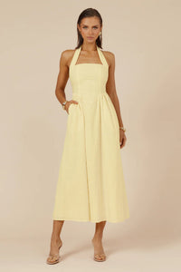 Locklea Midi Dress in Lemon