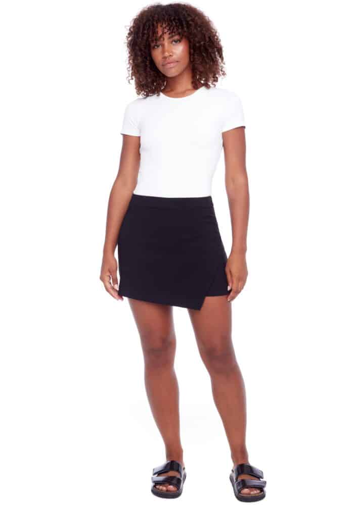 Asymmetrical Skort in Black