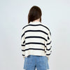 The Sumire Long Sleeve Crew Neck Pull-Over In Stripes