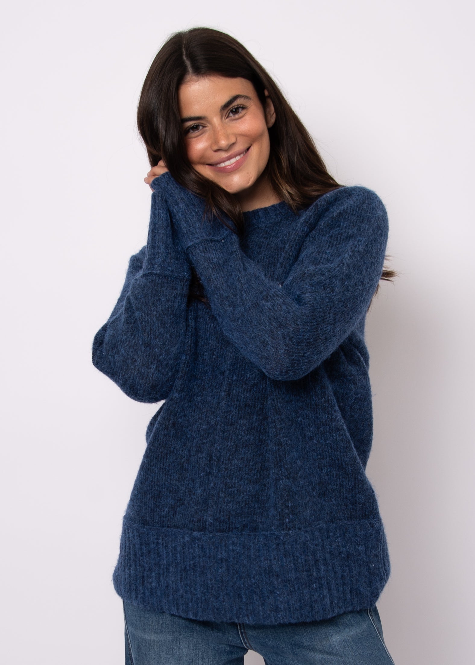Aridane Knit Sweater in Blue Merle