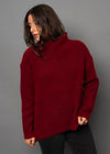 Araceli Cowl Neck Sweater in Crimson