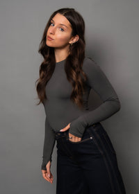Hira Long Sleeve in Dark Charcoal