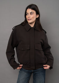 Mikaya Bomber with Faux Fur Collar