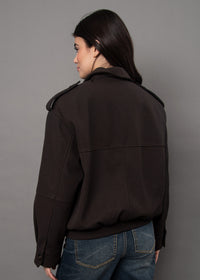 Mikaya Bomber with Faux Fur Collar