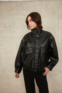 Mirana PU Bomber Jacket