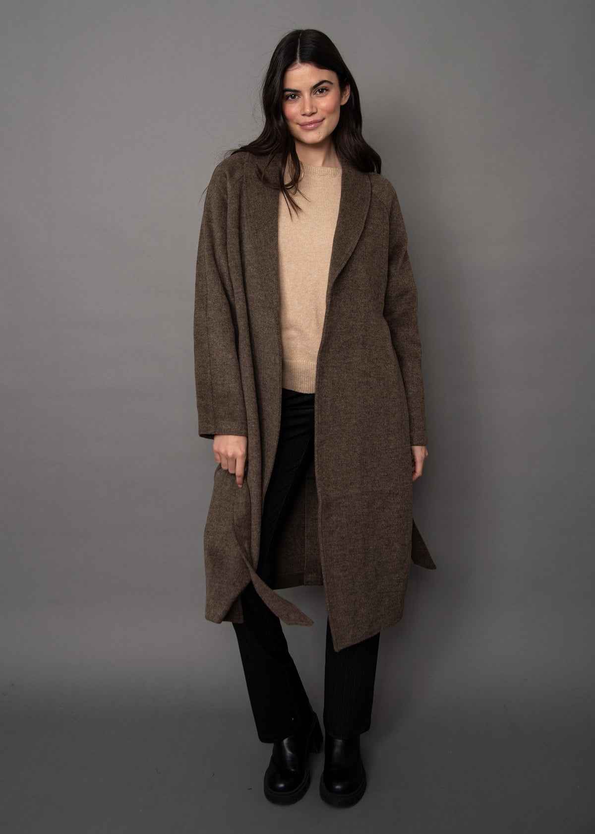 Cassiopeia Shawl Collar Wrap Coat