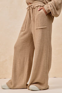Brandi Baby Rib Knit Pants in Taupe