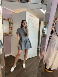 MARINNA Selene V Waist Dress | Black Checks