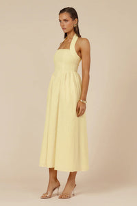 Locklea Midi Dress in Lemon