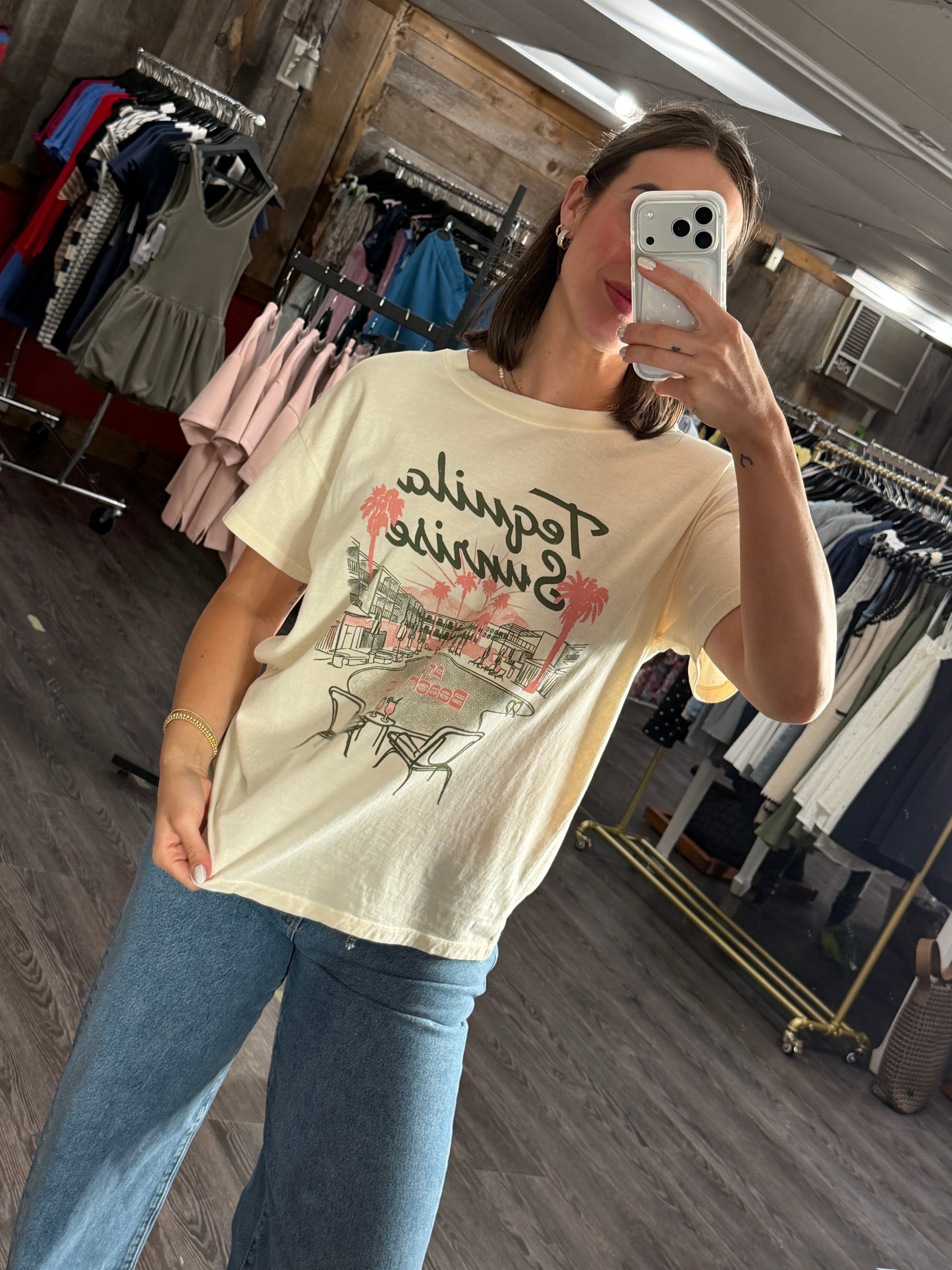 Tequila Sunrise Oversized Tee