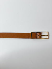 Ursian Nappa Belt in Smooth Tan Vachetta/Gold