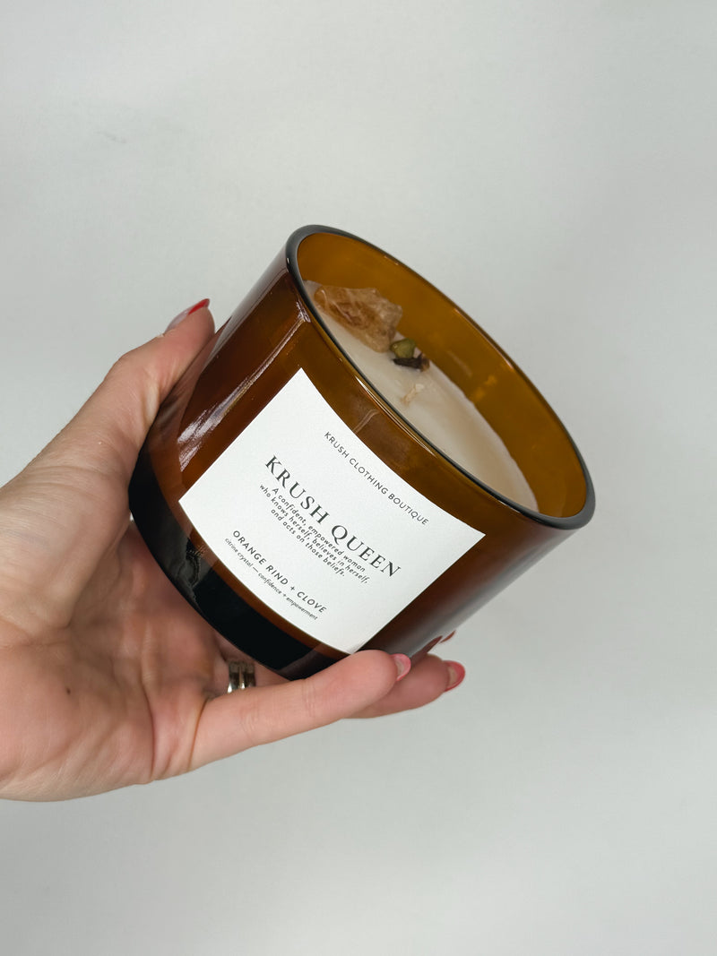 KRUSH QUEEN Candle | Orange Rind + Clove | 14oz