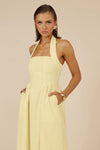 Locklea Midi Dress in Lemon