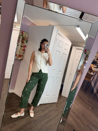 Beliza Button Front Sleeveless Knit Vest