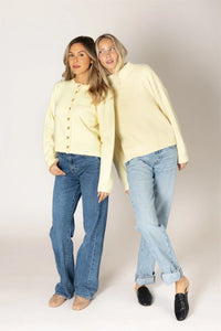 Aisha Bow Cardigan in Lemonade