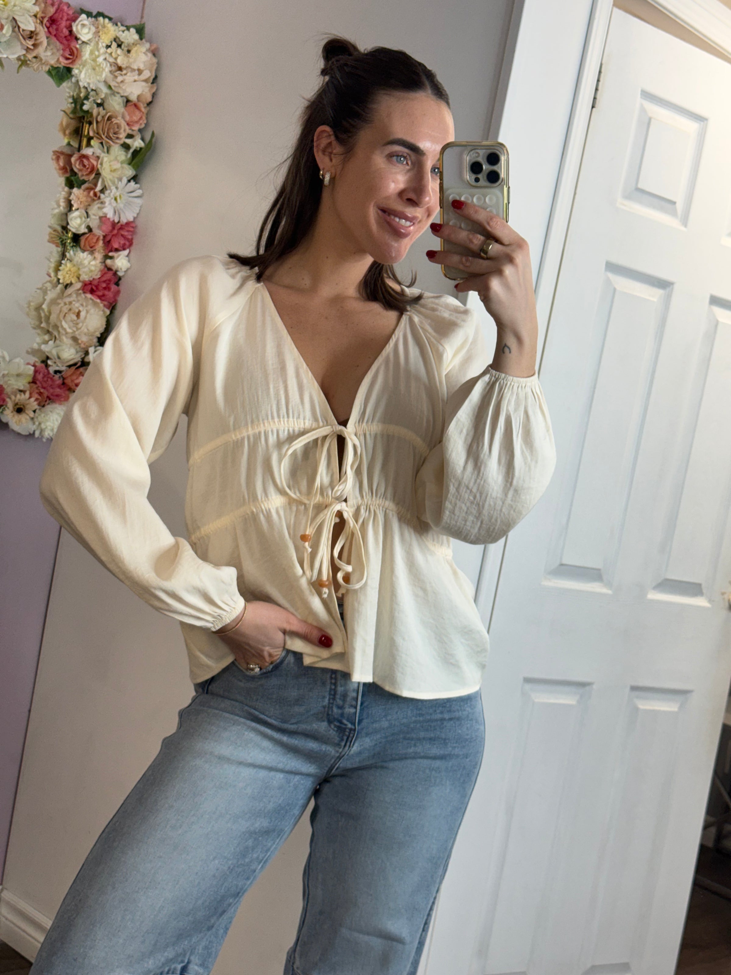 Estelle Tie Front Blouse