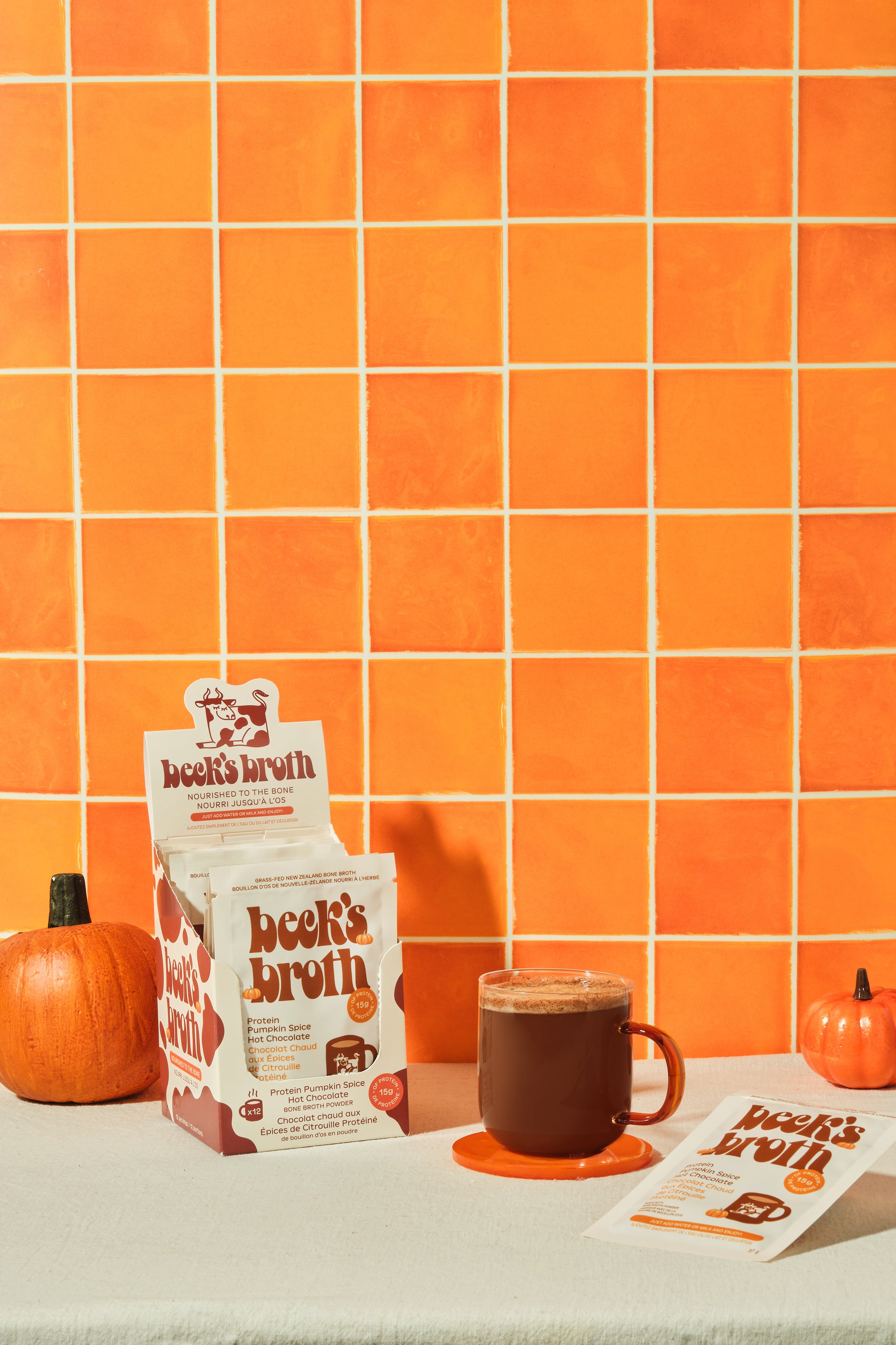 Beck's Broth | Pumpkin Spice Hot Chocolate Bone Broth | Single Serving