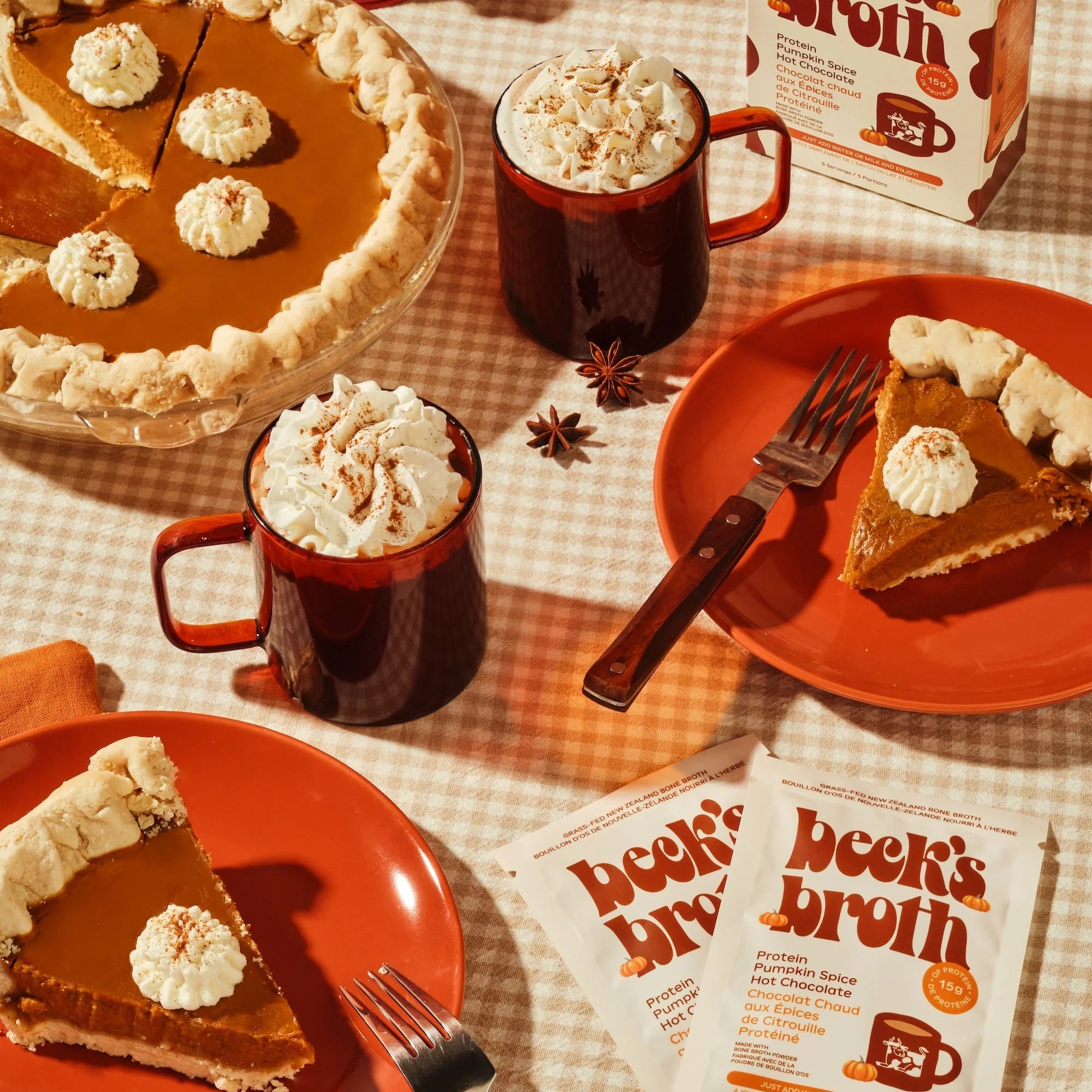 Beck's Broth | Pumpkin Spice Hot Chocolate Bone Broth | Single Serving