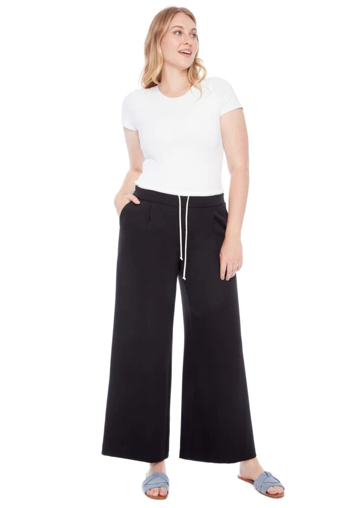 Wide Leg Pant with White Stripe