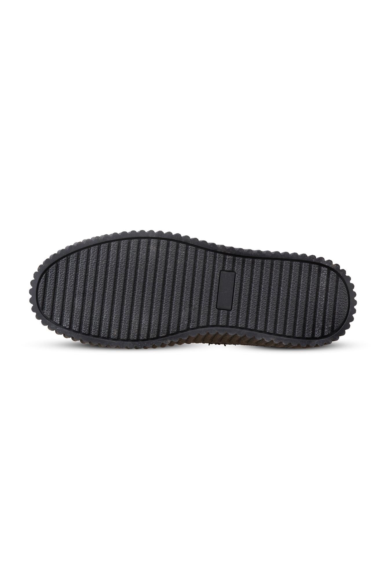 Suede Shearling Boot in Black