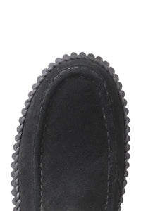 Suede Shearling Boot in Black