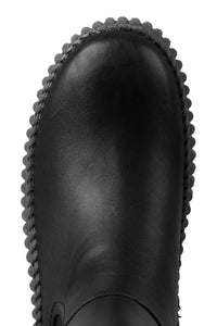 Calira Tall Leather Boot in Black