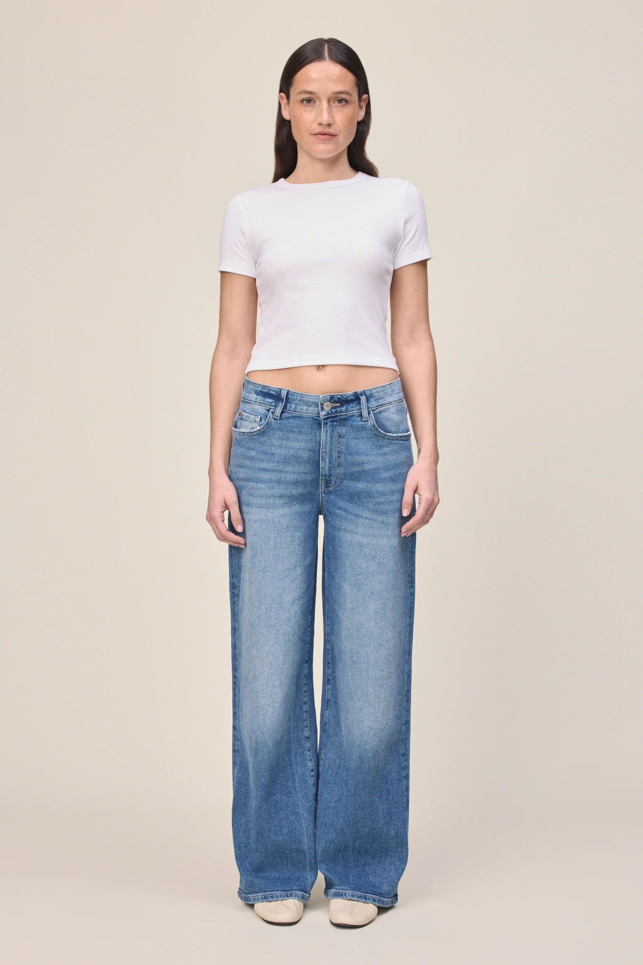 CJU Mid-Rise Wide Leg | Varsity Blue
