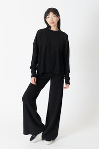 Pico Wide Leg Knit Pant in Black