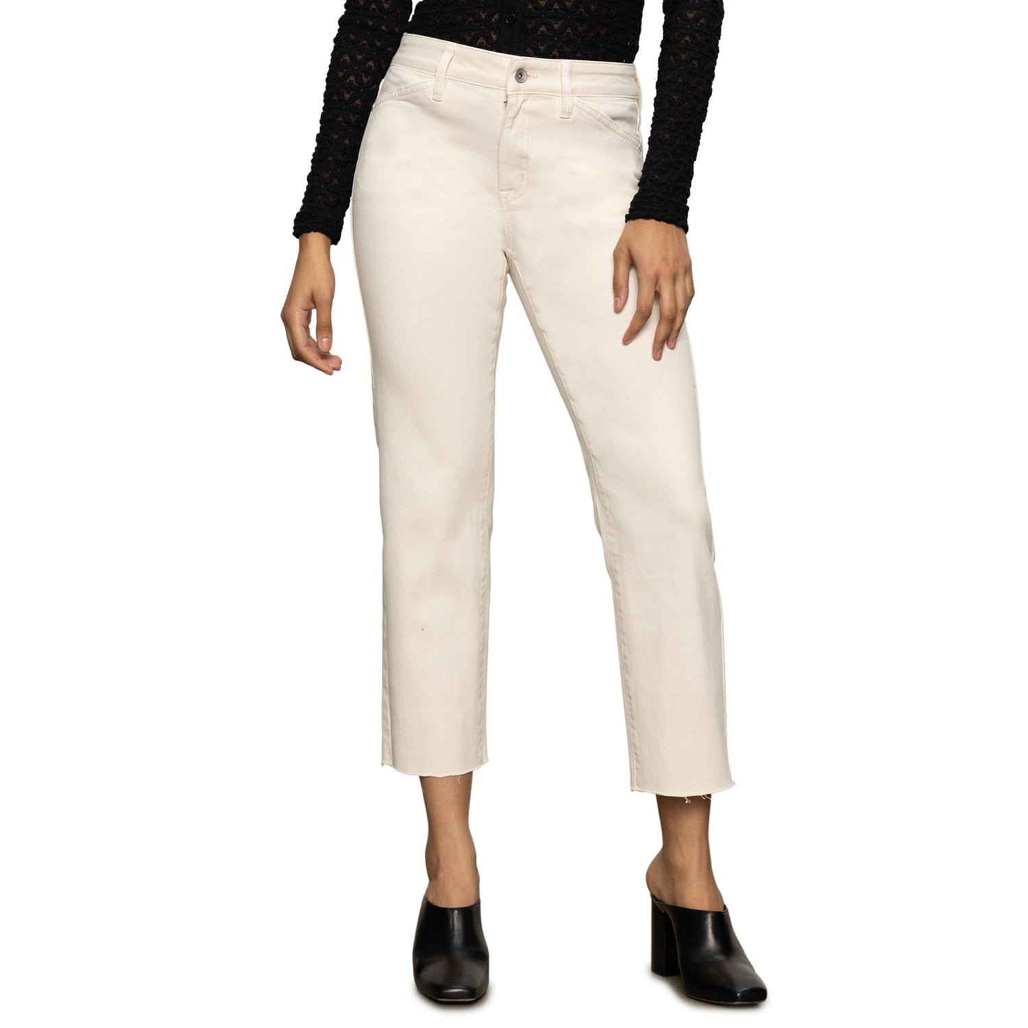 Cadence 90's Straight Crop in Light Oat