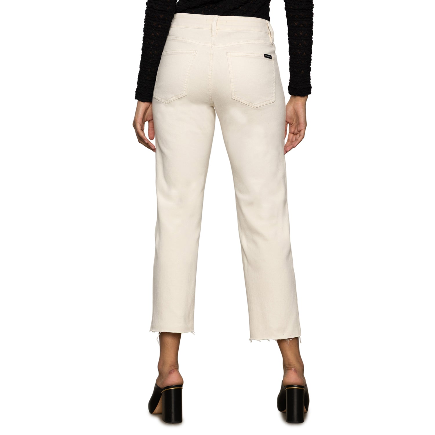 Cadence 90's Straight Crop in Light Oat