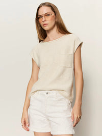 Easy Sweater Tee in Cream