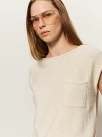 Easy Sweater Tee in Cream