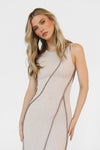 Cynthia Maxi Dress in Beige