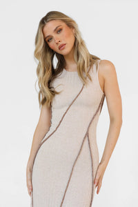 Cynthia Maxi Dress in Beige