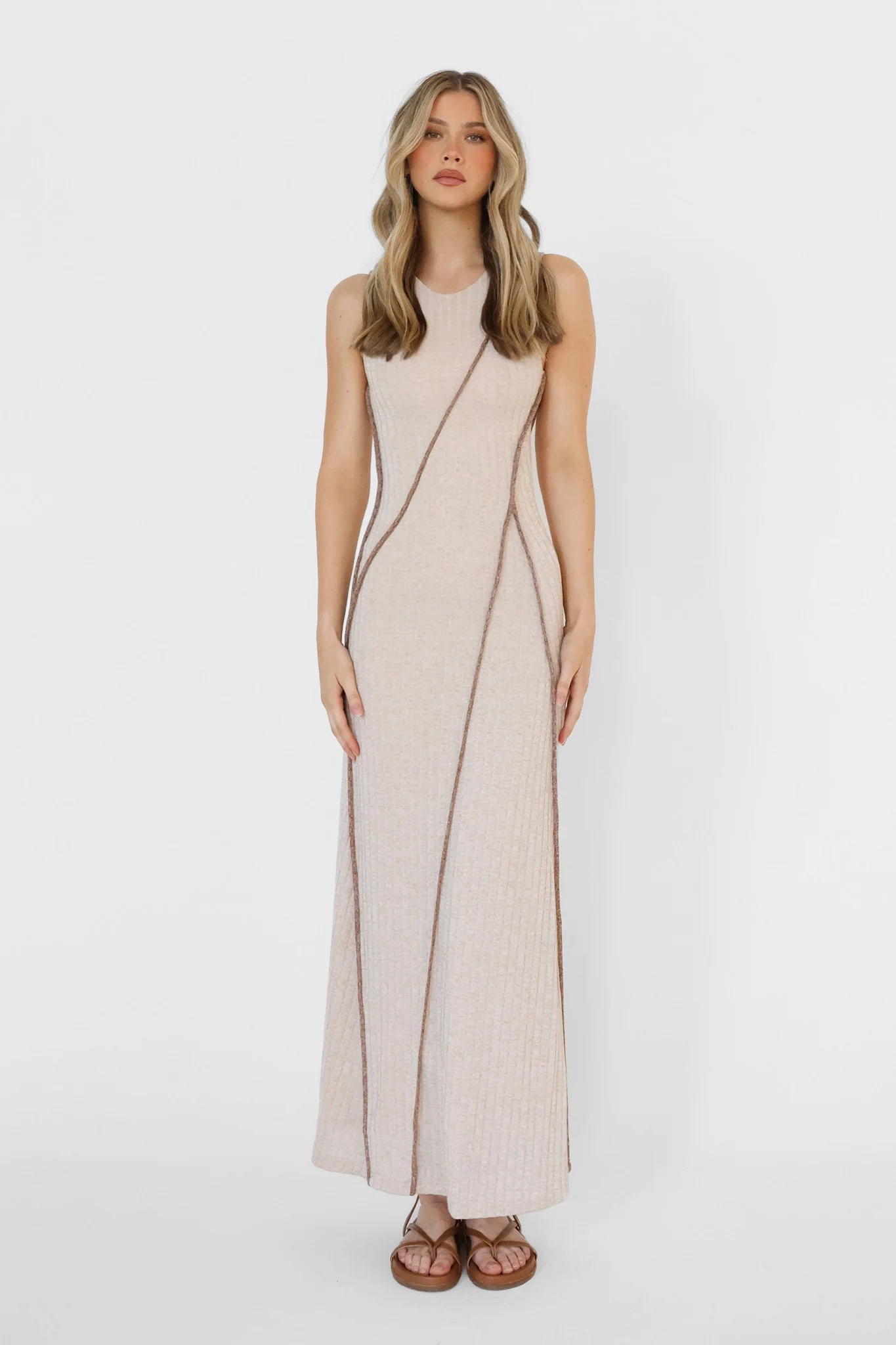 Cynthia Maxi Dress in Beige