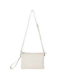 Bag08CB Crossbody Bag in Milk Creme Metallic White