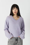 Etta Eco V-Neck Sweater in Lilac