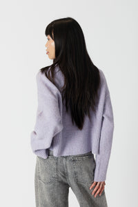 Etta Eco V-Neck Sweater in Lilac