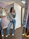 Marilyn Long Sleeve Pullover in Flint Grey